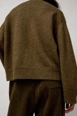 No.6 Store Climbing Flax Cardigan in Olive