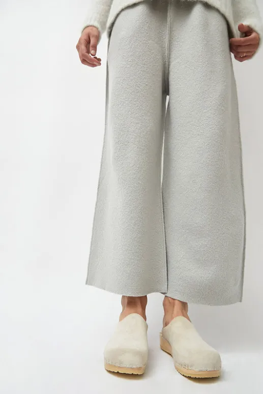 No.6 Store Contour Clog on Flat Base in Chalk Suede