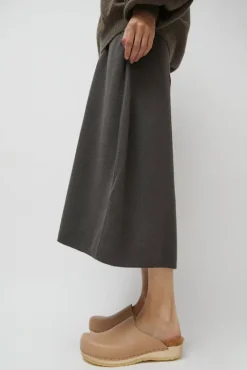 No.6 Store Contour Clog with Shearling on Flat Base in Camel
