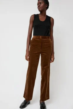 No.6 Store Corduroy Straight Pants in Brown