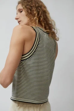 No.6 Store Cotton Striped Tank Top in Stripe