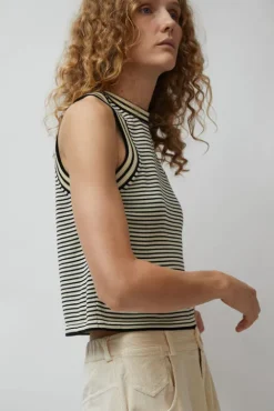 No.6 Store Cotton Striped Tank Top in Stripe