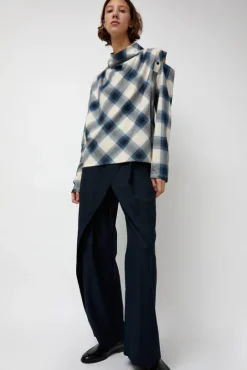 No.6 Store Cowl Wrap Long Shirt in Blue