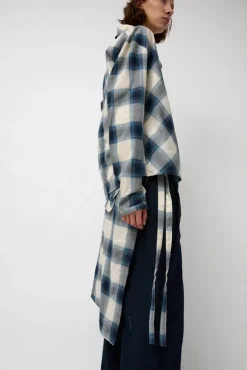 No.6 Store Cowl Wrap Long Shirt in Blue