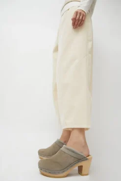 No.6 Store Dakota Shearling Clog on High Heel in Mist