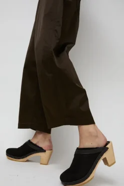 No.6 Store Dakota Shearling Clog on High Heel in Brindle