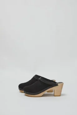 No.6 Store Dakota Shearling Clog on High Heel in Brindle