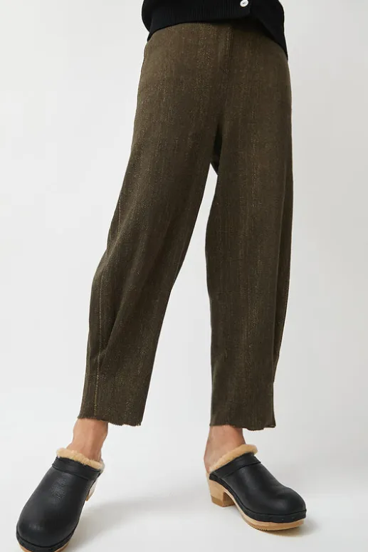 No.6 Store Dakota Shearling Clog on Mid Heel in Ink Aviator