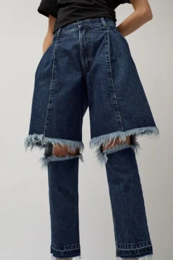 No.6 Store Demi-Denims in Medium Blue