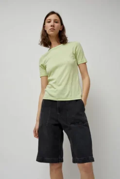 No.6 Store Denim Carpenter Shorts in Stone Black