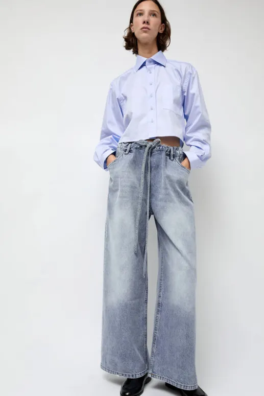 No.6 Store Denim Sharing Pants in Light Blue
