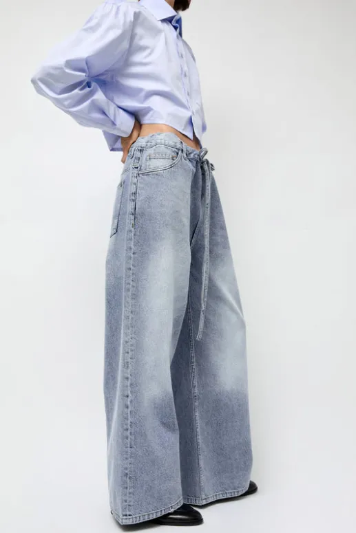 No.6 Store Denim Sharing Pants in Light Blue