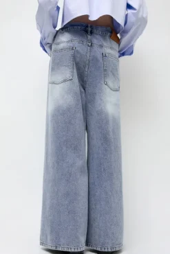 No.6 Store Denim Sharing Pants in Light Blue