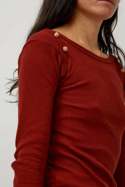 No.6 Store Disc Long Sleeve in Bine Red