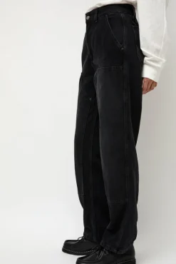 No.6 Store Double-Knee Jean in Spider Black