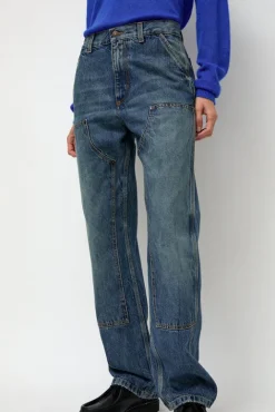 No.6 Store Double-Knee Jean in Tractor Blue