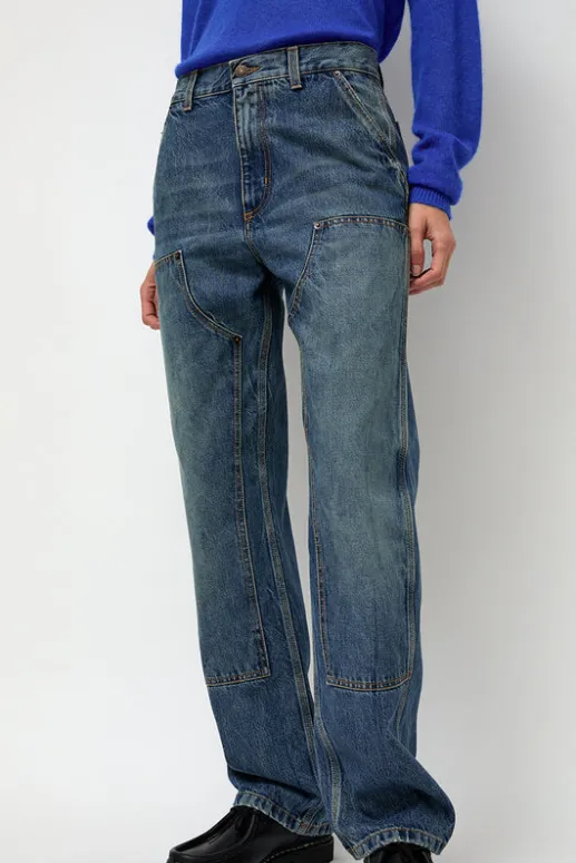 No.6 Store Double-Knee Jean in Tractor Blue