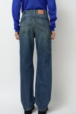 No.6 Store Double-Knee Jean in Tractor Blue