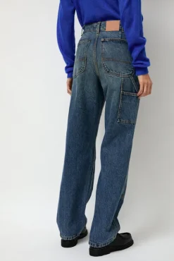 No.6 Store Double-Knee Jean in Tractor Blue