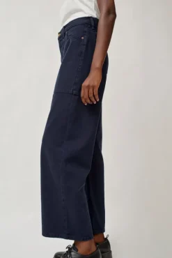 No.6 Store Elissa High Wide Jean in Marine Overdye