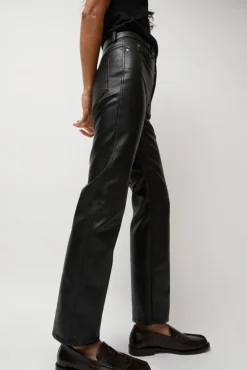 No.6 Store Erik Jean in Black Faux Leather