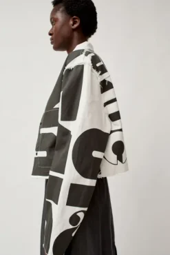 No.6 Store Faris Canvas Jacket in Black and White