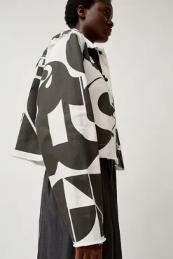 No.6 Store Faris Canvas Jacket in Black and White