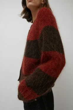 No.6 Store Foxtail Stripe Cardigan in Red Brown