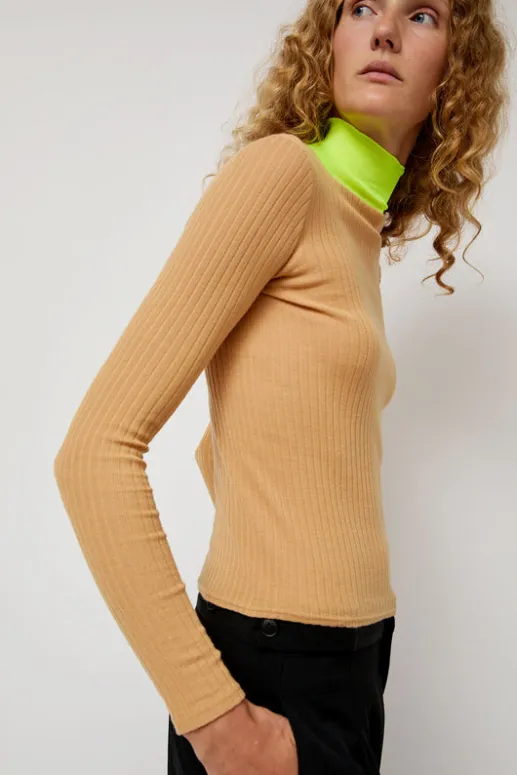 No.6 Store Frederique in Camel and Neon Yellow