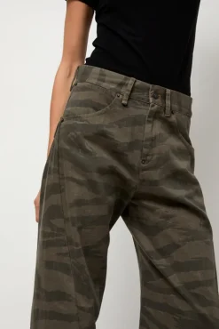 No.6 Store Full Twisted Seam Pant in Bark