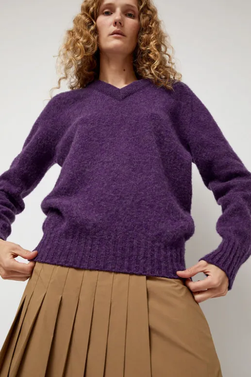 No.6 Store Future Memories V Neck Sweater in Lavender