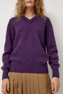 No.6 Store Future Memories V Neck Sweater in Lavender