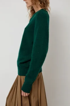 No.6 Store Future Memories V Neck Sweater in Forest