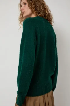 No.6 Store Future Memories V Neck Sweater in Forest