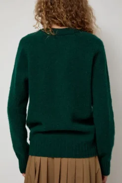 No.6 Store Future Memories V Neck Sweater in Forest