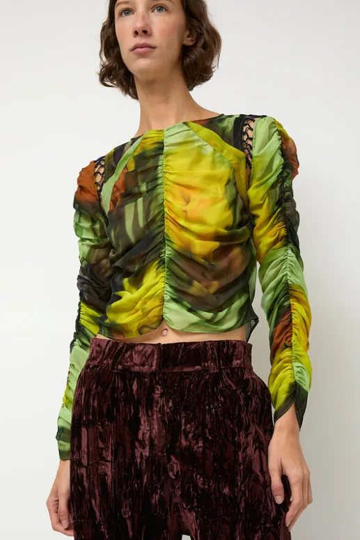 No.6 Store Gathered Delilah Top in Melting Bloom