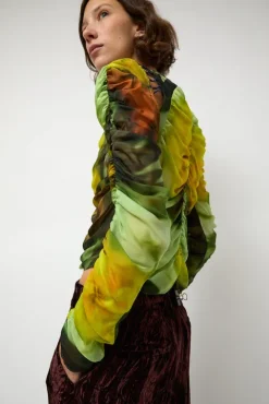 No.6 Store Gathered Delilah Top in Melting Bloom