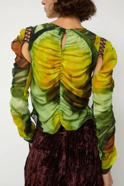 No.6 Store Gathered Delilah Top in Melting Bloom