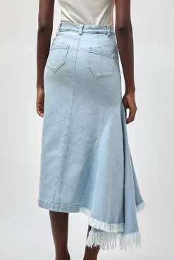 No.6 Store Gloria Skirt in Washed Light Blue