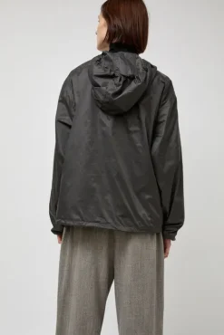 No.6 Store Glossy Nylon Half Zip Jumper in Charcoal