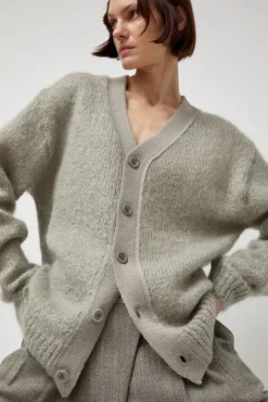 No.6 Store Grandpa Cardigan in Light Grey