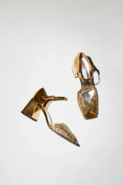 No.6 Store High 70鈥檚 Sandal in Gold