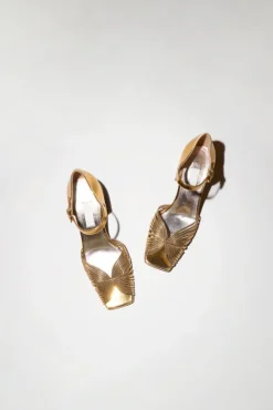 No.6 Store High 70鈥檚 Sandal in Gold