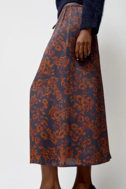 No.6 Store Inez Skirt in Rust and Navy Garden