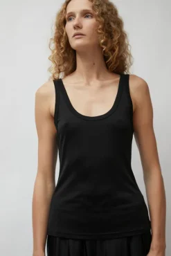No.6 Store Jersey Scoop Tank in Black