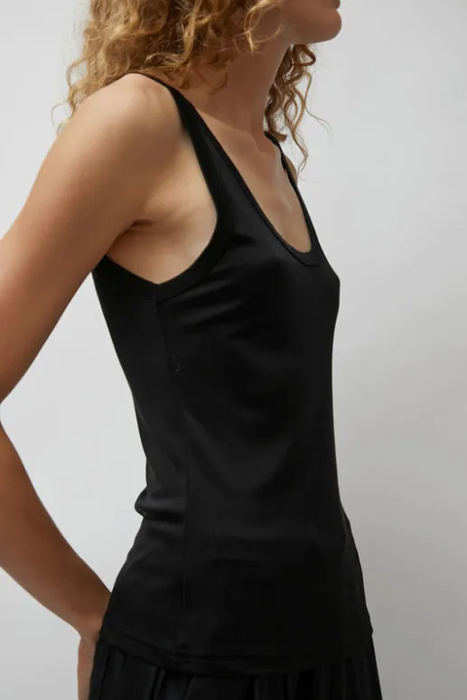 No.6 Store Jersey Scoop Tank in Black