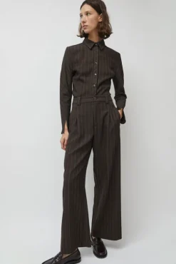 No.6 Store Kent Pant in Brown Stripe