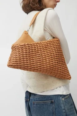 No.6 Store Knit Twisterette Bag in Natural Brown