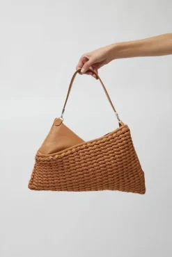 No.6 Store Knit Twisterette Bag in Natural Brown