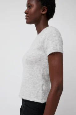 No.6 Store Kotte Alpaca Short Sleeve Knit in Gray